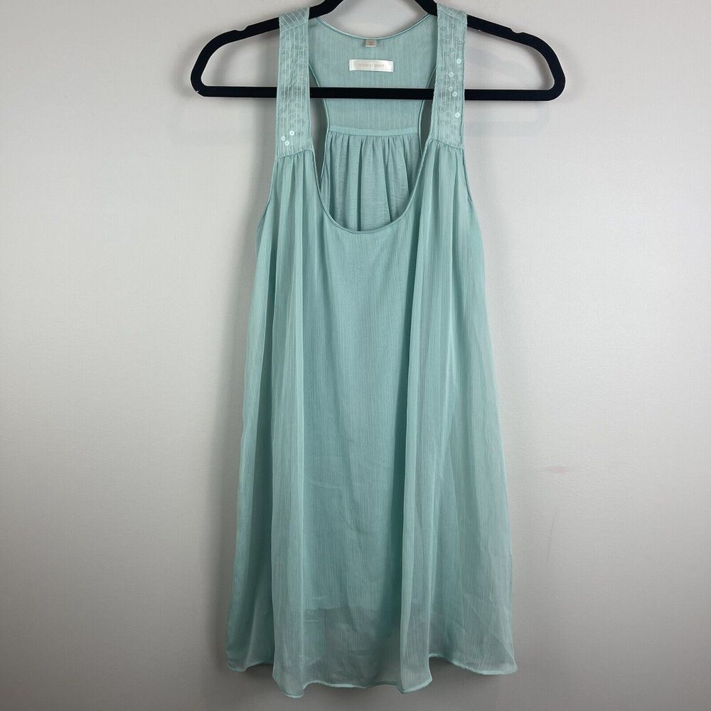 Victorias Secret Tunic Cami Dress‎ Slip Medium Blue Fairy Ethereal Y2K Flowy Top